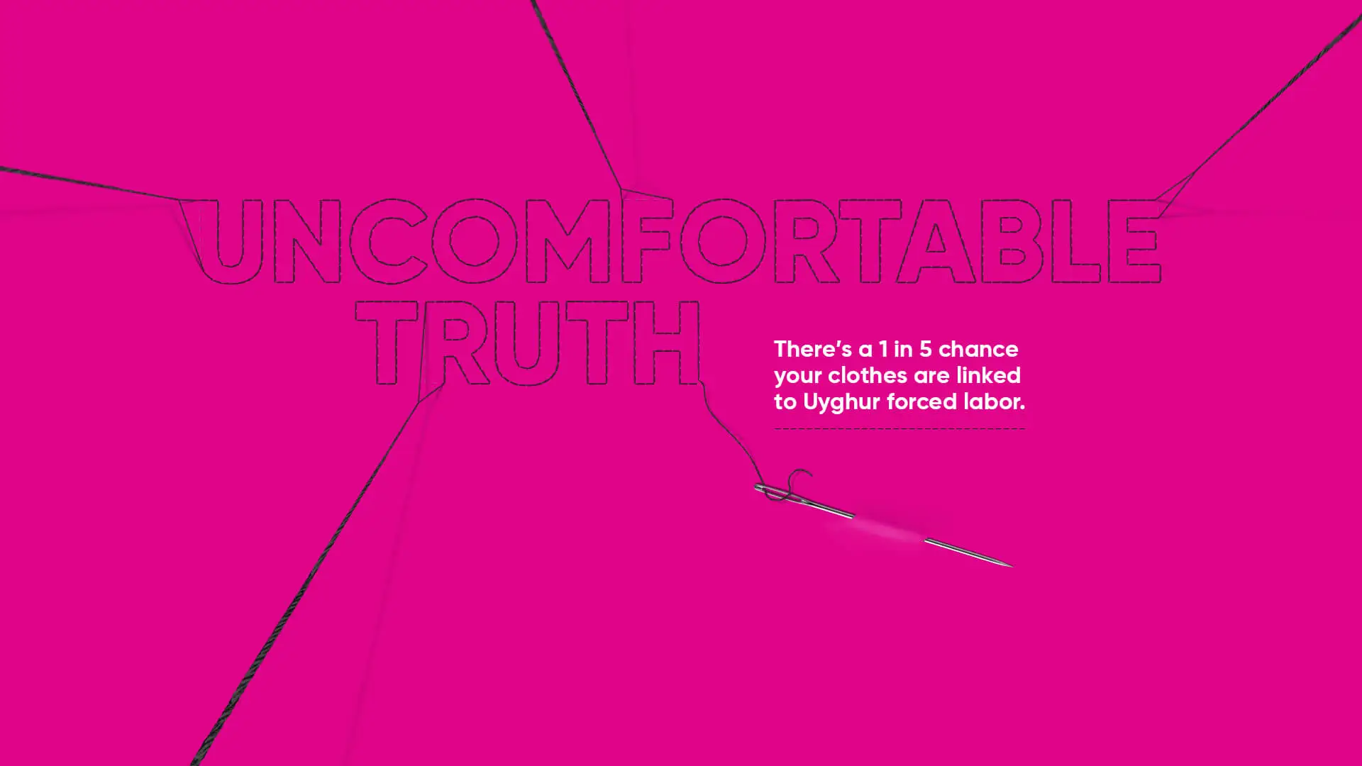 The Uncomfortable Truth: There's a 1 in 5 chance your clothes are linked to Uyghur forced labor.